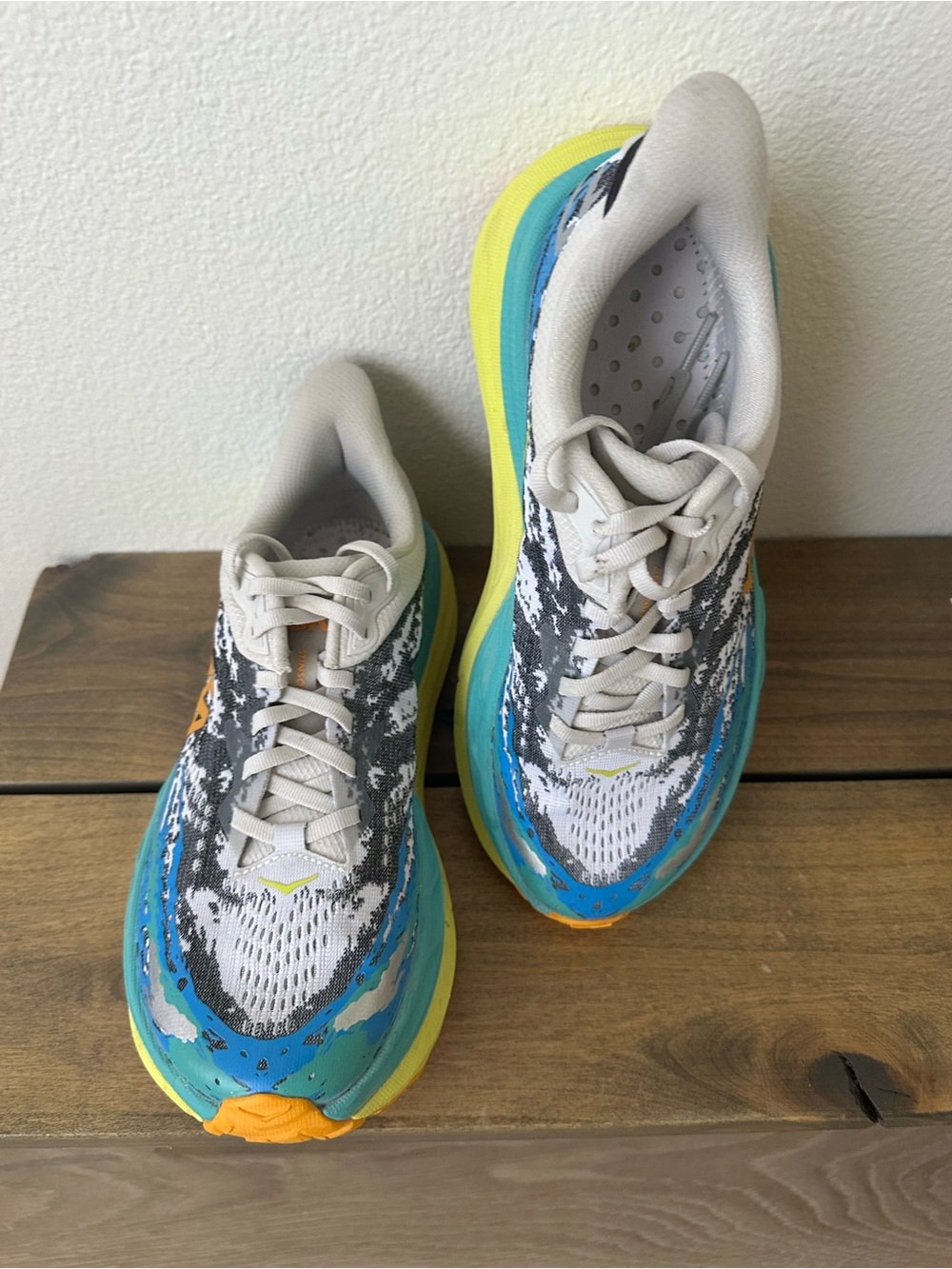 HOKA One One White Evening Primrose Running Shoes Women’s 8